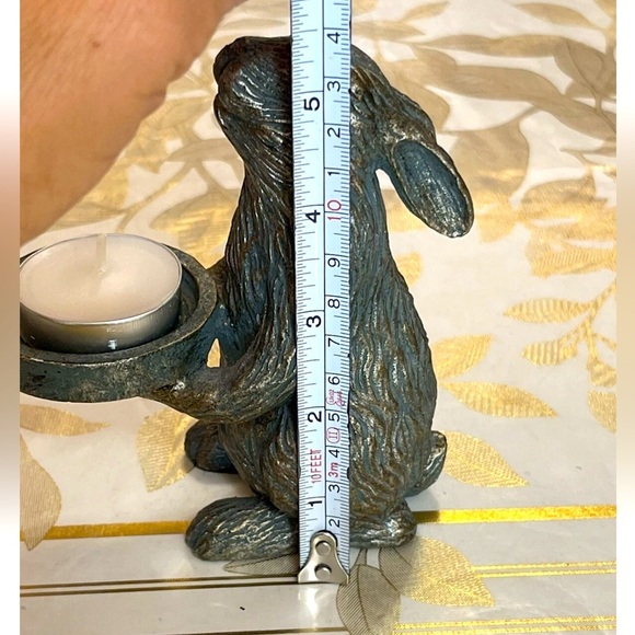 VTG Pier 1 Spring Easter Bunny Tea Light Holder/candlelight Standing 5” - Picture 4 of 5